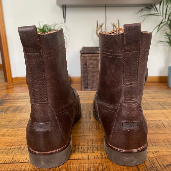 Polo Ralph Lauren Men’s Ranger Boot in Dark Brown, Smooth Oil Leather. Size 12 D - Picture 3 of 6